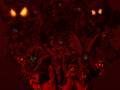 Textless bottom screen of the title screen, without the protagonist sprite