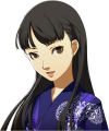 Yukiko's smiling yukata portrait