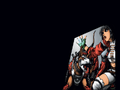 Graphic depicting Emi Kirishima with her dog Newton from the opening of the game