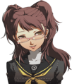 Rise's smiling winter uniform glasses portrait