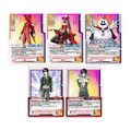 Holographic card samples of Apollo, Kikuri-Hime, King Frost, Protagonist, and Demi-fiend