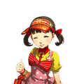 Nanako's LMB Stage Outfit smiling blushing portrait