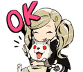 LINE Sticker Ann and Koromaru