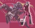 Wallpaper showing Shinjiro Aragaki and his persona, Castor.