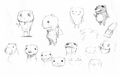 Teddie's b&w concept art