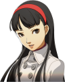 Yukiko's smiling midwinter clothes portrait