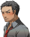 Dojima's frustrated work drunk portrait