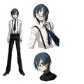 Concept art of male Naoto from Persona 4: Official Design Works