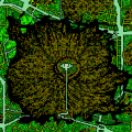 Full view of the crater of the Shinjuku Ground Zero in the 2D Field.