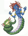 Artwork of Gorgon and Heqet from Last Bible III