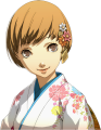 Chie's smiling kimono portrait