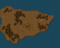 Overworld map in the Game Gear version of Last Bible