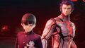 Aogami and the protagonist in Shin Megami Tensei V: Vengeance