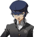 Naoto's determined winter uniform glasses portrait