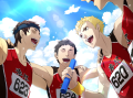 The Dream Stage Ryuji psyches up with his teammates before a bit track event. There is no hesitation in his expression.