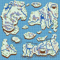 Overworld map in the Game Boy Color version of Last Bible II