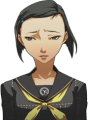 Yumi's thinking winter uniform portrait