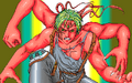 Unused ending graphic depicting Ayato Katsuragi with a red skin color and with four arms