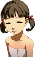 Nanako's smiling towel portrait