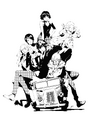Artwork of the Phantom Thieves (black/white)