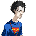 Suspicious Man's alternate wincing portrait