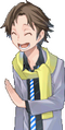 Laughing portrait graphic from Devil Survivor 2