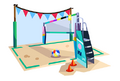 Graphic of the Volleyball Court