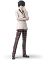 Alt 8 Joker's Shujin Academy uniform from Persona 5 with a white jacket, meant to be similar to Goro Akechi's school outfit.