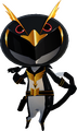 Morgana in the Neo Featherman suit