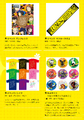 Merchandise sold at the fair (Pamphlet, neck towel, t-shirts, can badges)