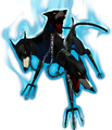 Graphic of Cerberus's evolved form from Persona Q: Shadow of the Labyrinth