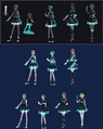 Neon Dress Concept Artwork from Persona 3: Dancing in Moonlight