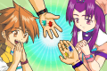 Rena and Ami admiring the Secret Stones