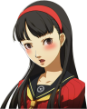 Yukiko's shocked blush winter uniform portrait