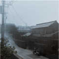 Dojima Residence during rain