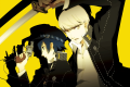 Artwork of Naoto and the Protagonist from Persona 4: Official Design Works.