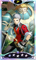 Card graphic of Akihiko Sanada with Polydeuces from Persona 5: The Phantom X