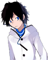 Graphic of the Protagonist in the Recurrent route's ending.