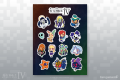 Demons sticker set. Designed by Exty