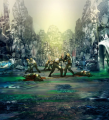Artwork of a fight in Sector Delphinus
