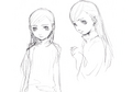 Nanako's uncolored concept artwork