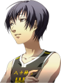 Kou's pensive basketball uniform portrait
