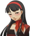 Yukiko's blush winter clothes portrait