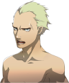 Kanji's angry shirtless portrait