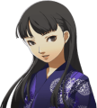 Yukiko's smiling yukata portrait