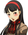 Yukiko's shocked blush midwinter uniform portrait