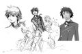 Early concept artwork of the protagonist, used in the cover of the initial proposal presentation for Persona 3