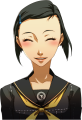 Yumi's smiling blush winter uniform portrait