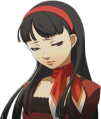 Yukiko's pensive winter clothes portrait