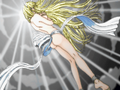 The goddess Ishtar in the bad endings of the Rui Route and in the regular Rui Route endings